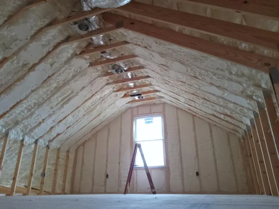 Spray foam roofing application for Crawl Space Insulation project in Brockton